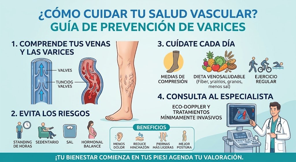 ¿Cuál es la mejor estrategia en angiología para prevenir la aparición de várices?